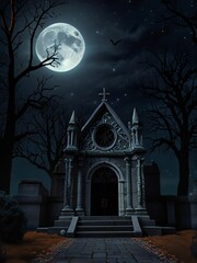 Fototapeta premium halloween night scene