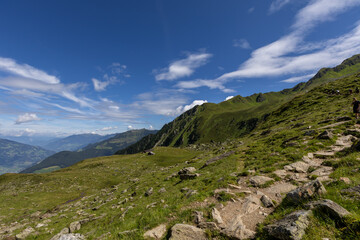 Fototapeta premium Bergpanorama auf dem Ahorn in den Zillertaler Alpen