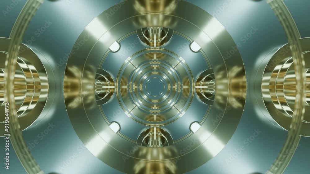 Wall mural a captivating futuristic abstract design with intricate, symmetrical light patterns. design
