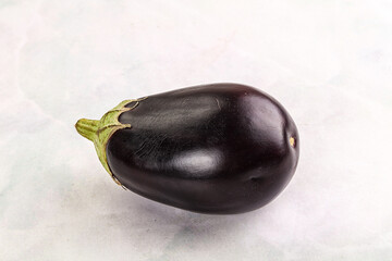 Raw ripe organic eggplant vegetable