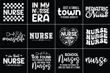 Nurse T Shirt Design Bundle