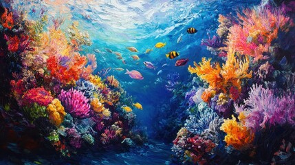 Vibrant Underwater Coral Reef