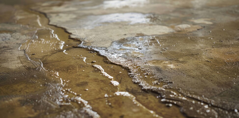 Concrete repair is discussed, in a fluid motion and movement, tactile, and shallow depth of field style.