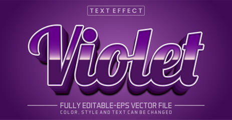 Editable Violet text style effect - text style Concept