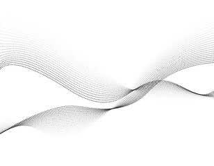 Fototapeta premium テクノロージー系 ウェーブ背景 波 白黒 21