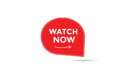 Watch now button web banner templates. Vector Illustration