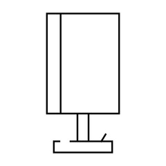 work table lamp line icon vector. work table lamp sign. isolated contour symbol black illustration
