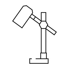 desktop table lamp line icon vector. desktop table lamp sign. isolated contour symbol black illustration