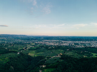 Aerial view of Florence downtown, Tuscany, Italy.