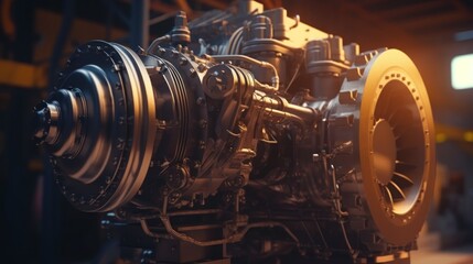 Fototapeta premium Powerful Engine Close Up