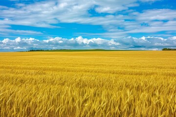 Naklejka premium beautiful symmetrical patterns and a golden glow in a field of post-harvest sprayed wheat stubble, Wiltshire UK. Beautiful simple AI generated image in 4K, unique.