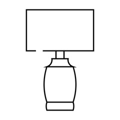 home table lamp line icon vector. home table lamp sign. isolated contour symbol black illustration
