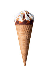 Cream ice cream cone