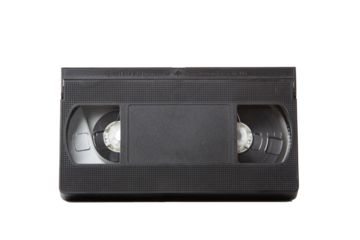 classic VHS video tape isolated on a white background