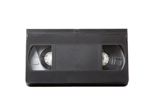 classic VHS video tape isolated on a white background