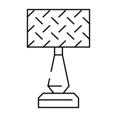 interior table lamp line icon vector. interior table lamp sign. isolated contour symbol black illustration