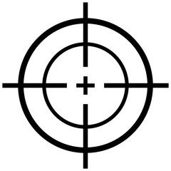 Target icos .Precision Target Icon. Bullseye, Focus, Crosshair, Reticle, Viewfinder.Sharpshooting Icon. Bullseye Target, Crosshair, Precision Reticle.Vector