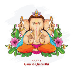 Lord ganpati background for ganesh chaturthi holiday card background