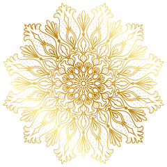 gold gradient mandala Abstract elements for luxurious decoration