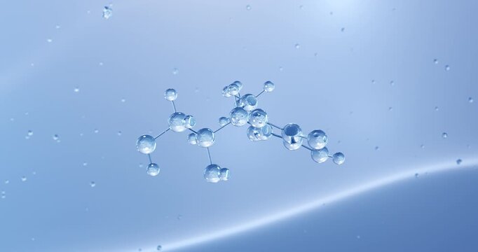 3-o-Ethylascorbic acid rotating molecular structure, 3d model of molecule, butenolide, looped video