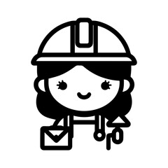 Construction worker avatar icon