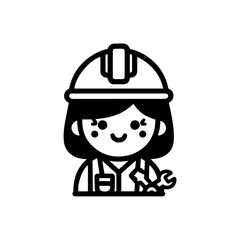 Construction worker avatar icon