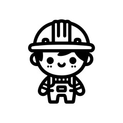 Construction worker avatar icon
