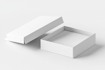 Naklejka premium Paper Box Mockup A4 on isolated background created with Generative AI