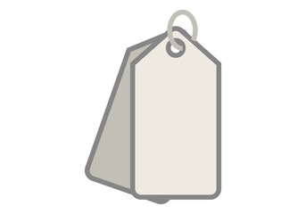 Etiquetas blancas vacías de precio de producto