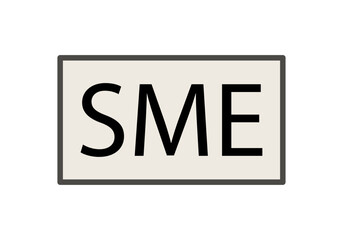 Cartel con texto de PYME o pequeña y mediana empresa