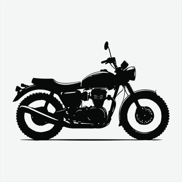 recommend clip art: Stylist sports motorcycle vector design,black bike silhouette icon,sports black motorbike illustration design.