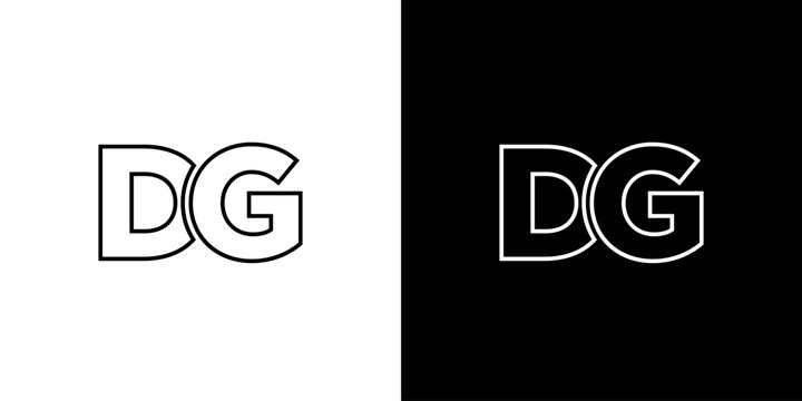 Letter D and G, DG logo design template. Minimal monogram initial based logotype.