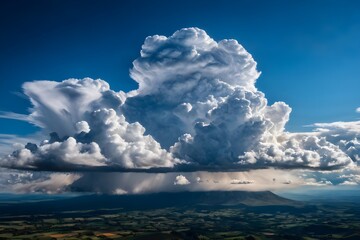 Blue sky with cloud. Cinematic nature bakcground.