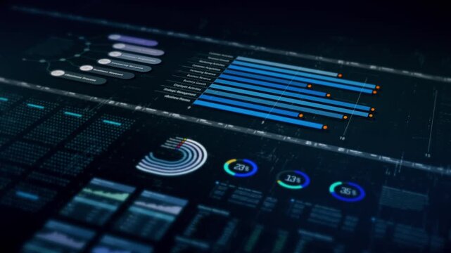 Dynamic data visuals for business info graphics, animated charts, and data-driven insights for a business meeting mock-up. Explore the world of trading, stock exchanges, and crypto