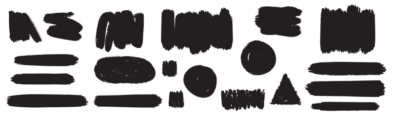 set torn paper frames vector collage shape black ripped papers silhouettes isolated white background