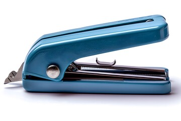 Classic Blue Stapler with Built-in Staple Remover