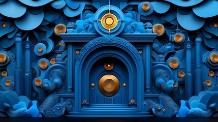 Exploring architectural marvels, detailed structures, flat design illustration