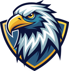 Eagle head mascot colorful concept