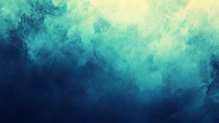 Obraz premium Abstract Background with Cool Blue and Teal Diffused Gradients, Grainy Overlay for a Textured and Atmospheric Design