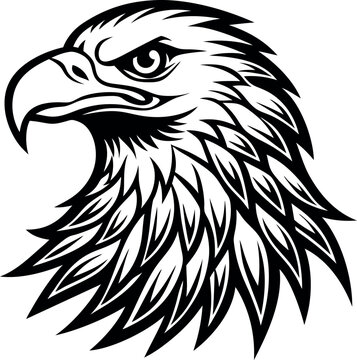 Eagle head mascot colorful concept