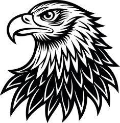 Fototapeta premium Eagle head silhouette