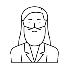 mendeleev chemistry line icon vector. mendeleev chemistry sign. isolated contour symbol black illustration