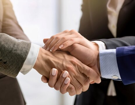 Team members collaborating, highlighting teamwork, joint efforts, and mutual support.