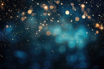 Fototapeta premium Starlit Sky: Combine bokeh lights with a starlit night sky.