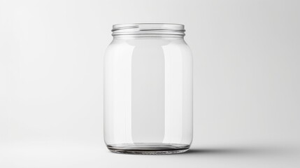 Glass jar isolated on white background. Neural network ai generated art