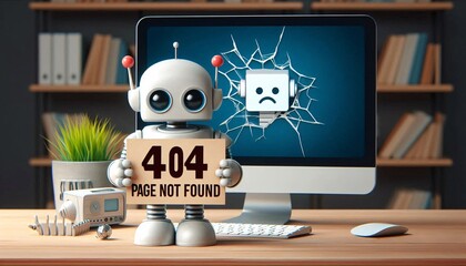 404 broken page error for website pages illustration
