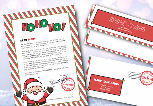 Christmas AI Illustration Santa Letter