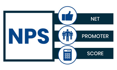 NPS - Net Promoter Score acronym, business concept background