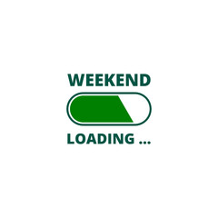 Weekend loading icon isolated on transparent background