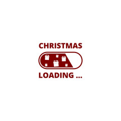 Christmas loading card design icon isolated on transparent background